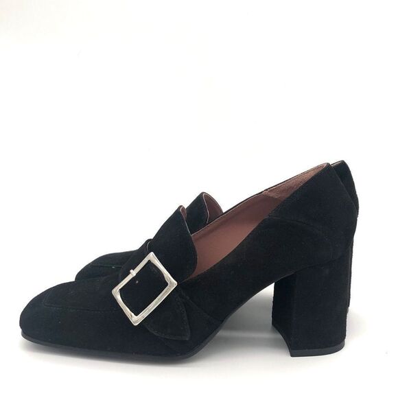 Barneys New York Black Suede w/ Buckle NWT - Picture 2 of 6